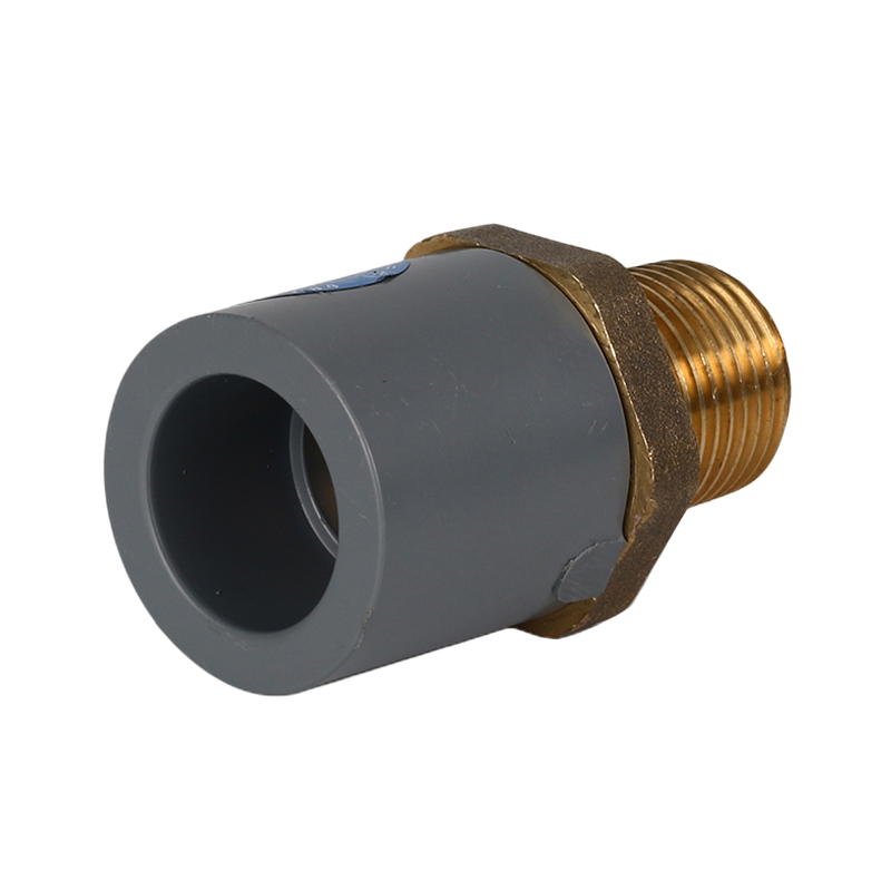 How does the PVC-C brass male adapto maintain its shape and softening even under 95°C temperatures?
